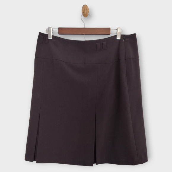RQT Skirt Women's Size 12 Brown Dark Academia Preppy Minimalist Classiccore Mini - Picture 1 of 5